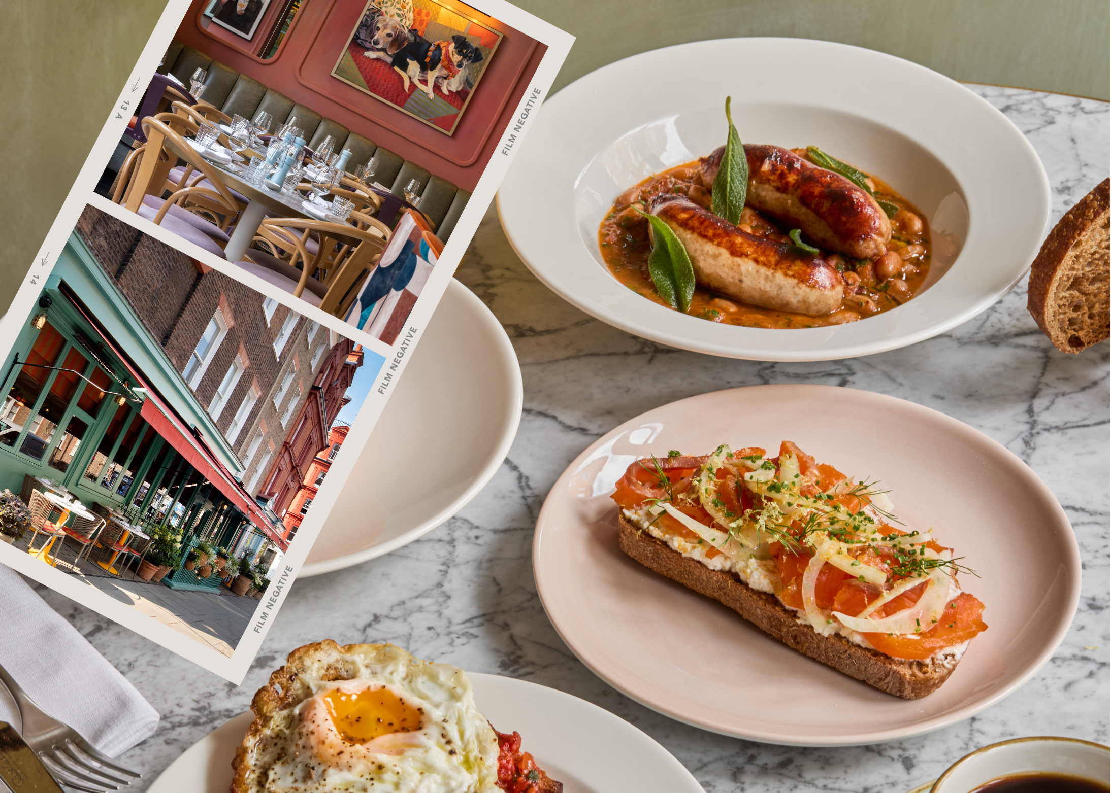 The Cafe Murano for lunch on Chiltern Street.