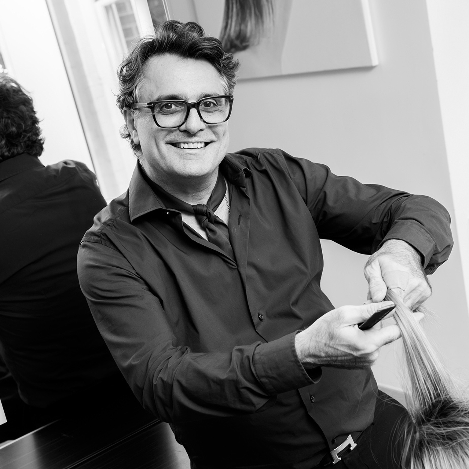 Lino Carbosiero MBE, Daniel Galvin salon. 