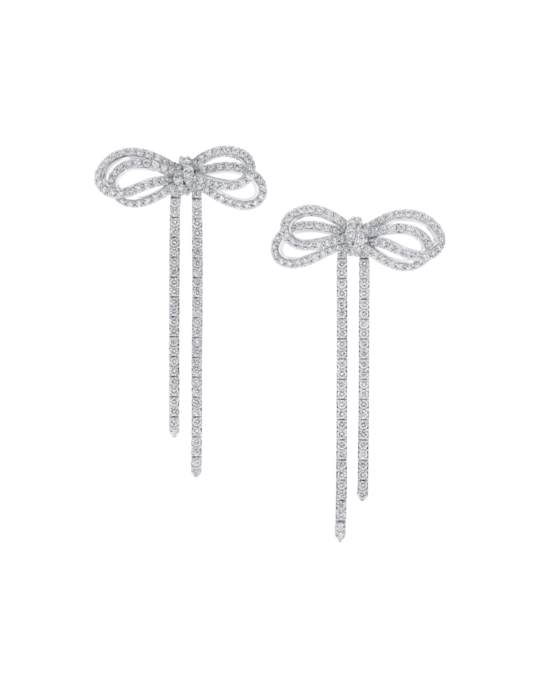 Graff classic diamond jewellery earrings. 