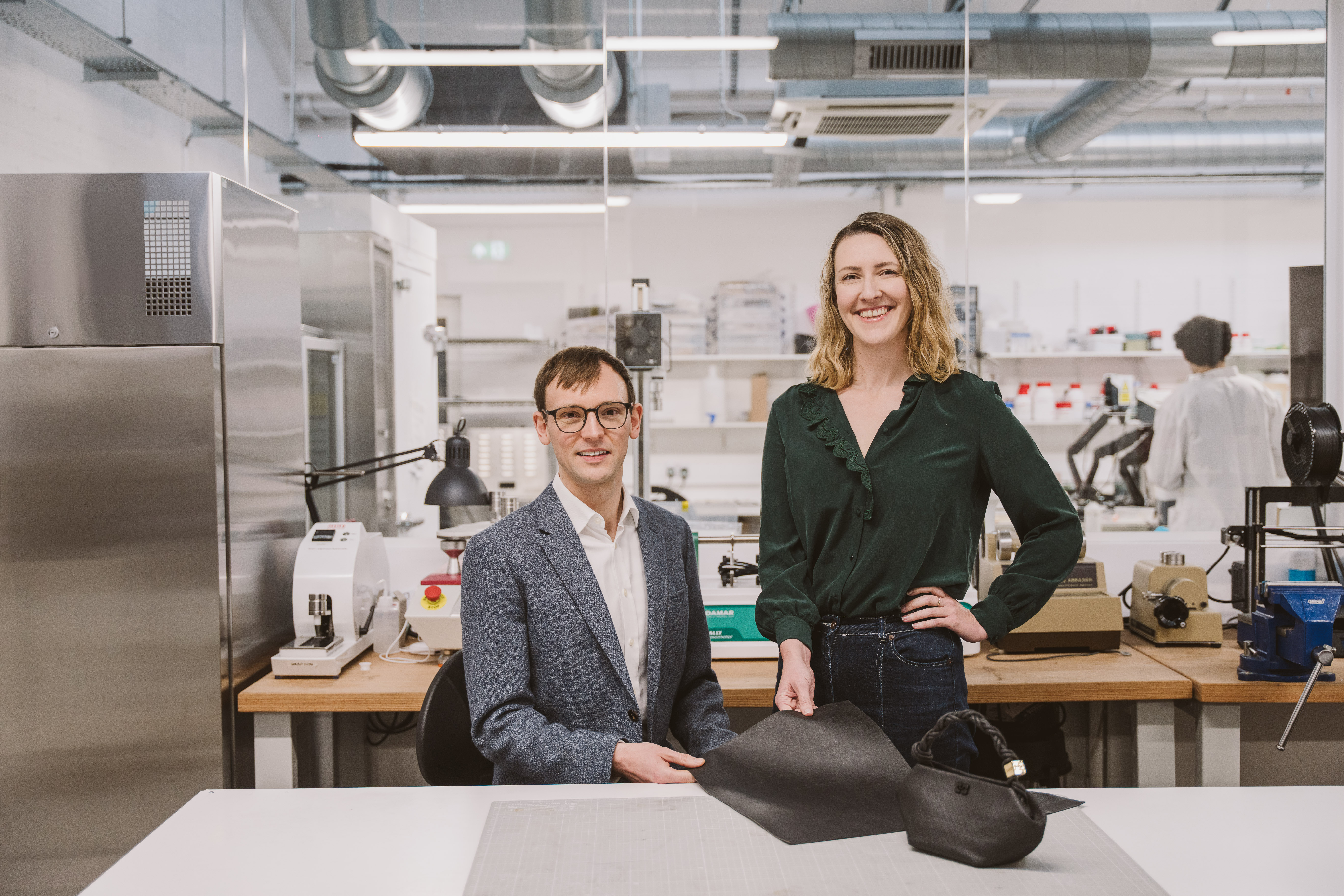 Co-Founders of bio-textiile company, Modern Synthesis, Ben Reeve and Jen Keane, 