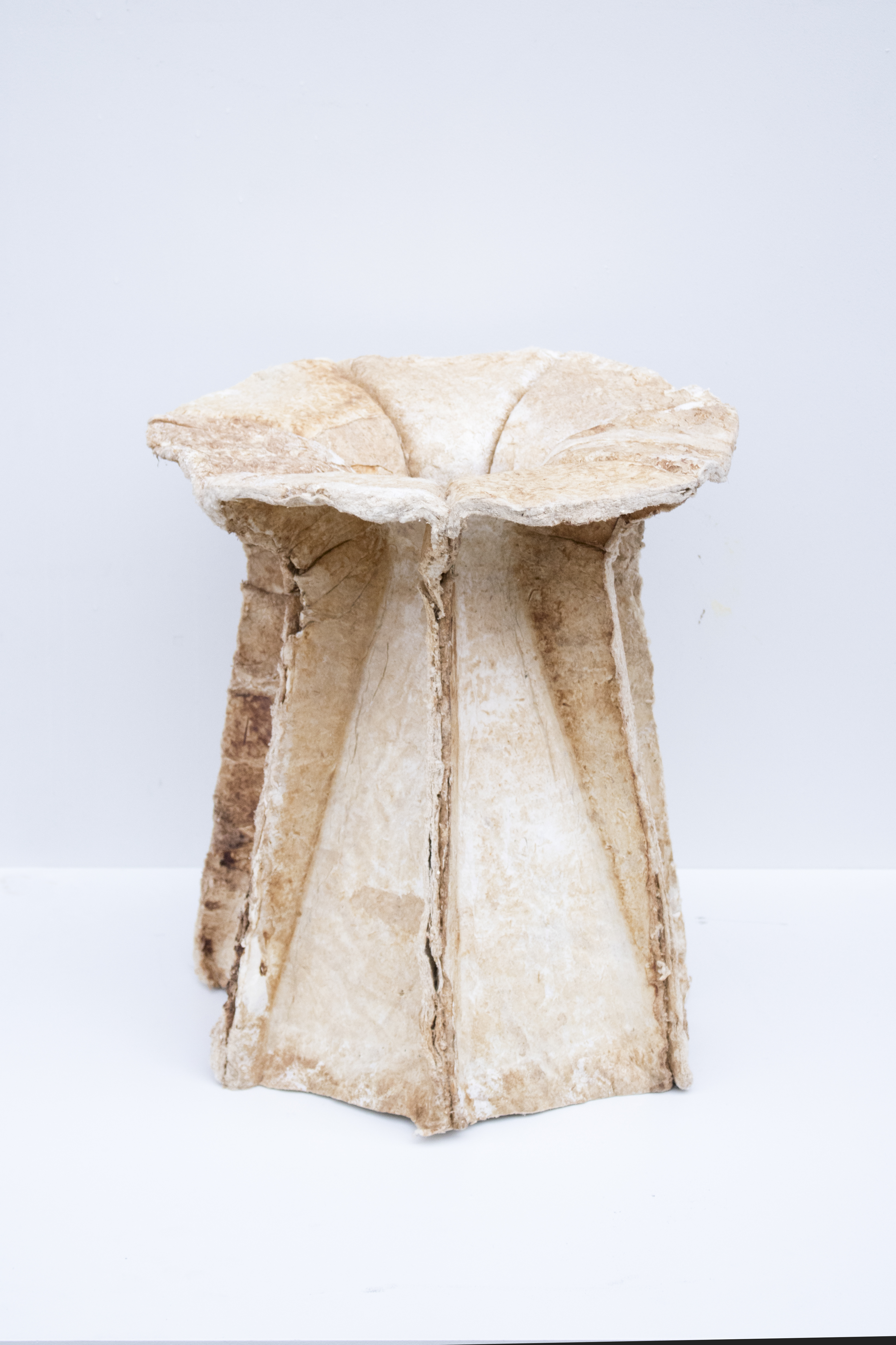 Myx Stool by Jonas Edvard, made of mushroom bio-textiles