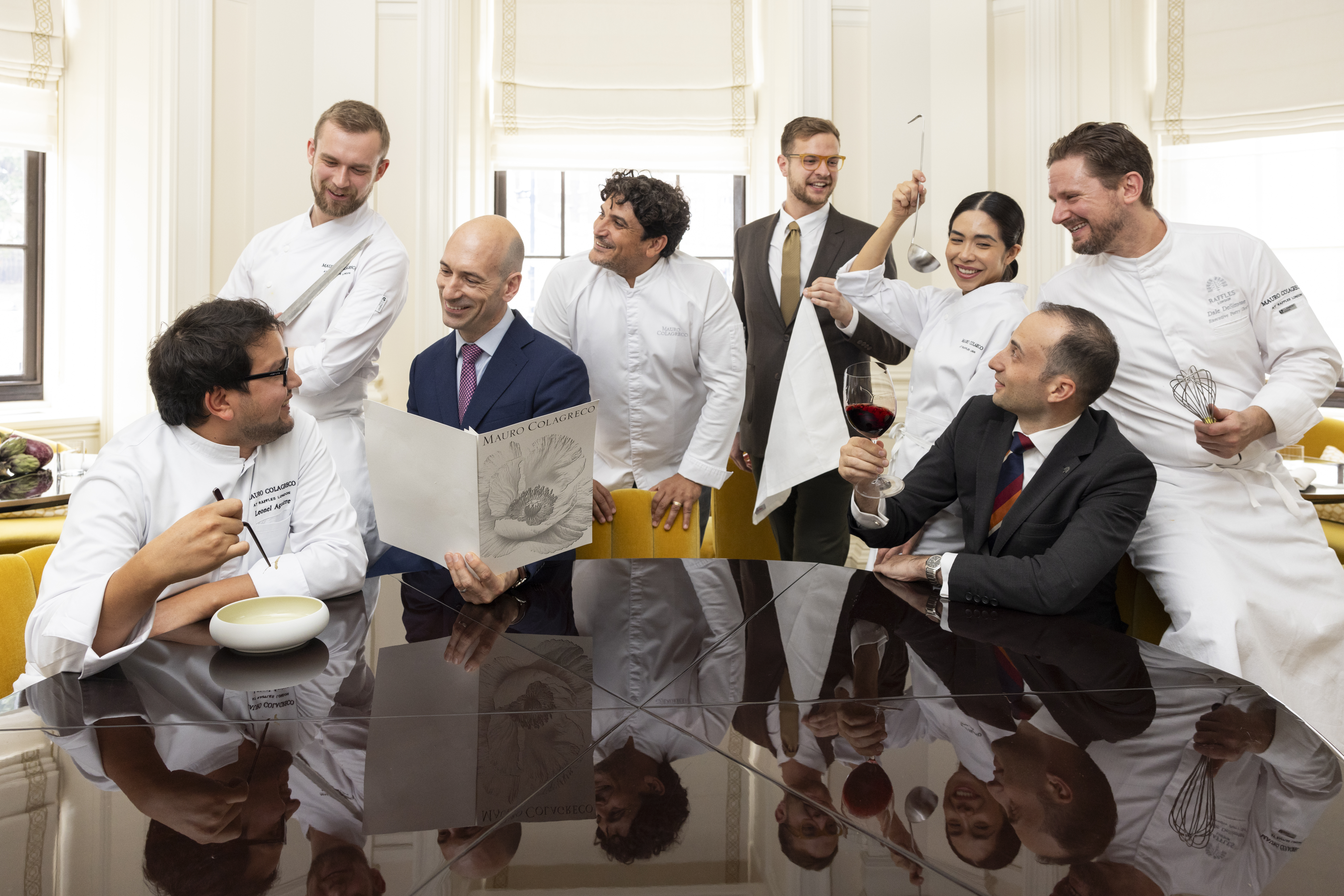 Mauro Colagreco Raffles team. 