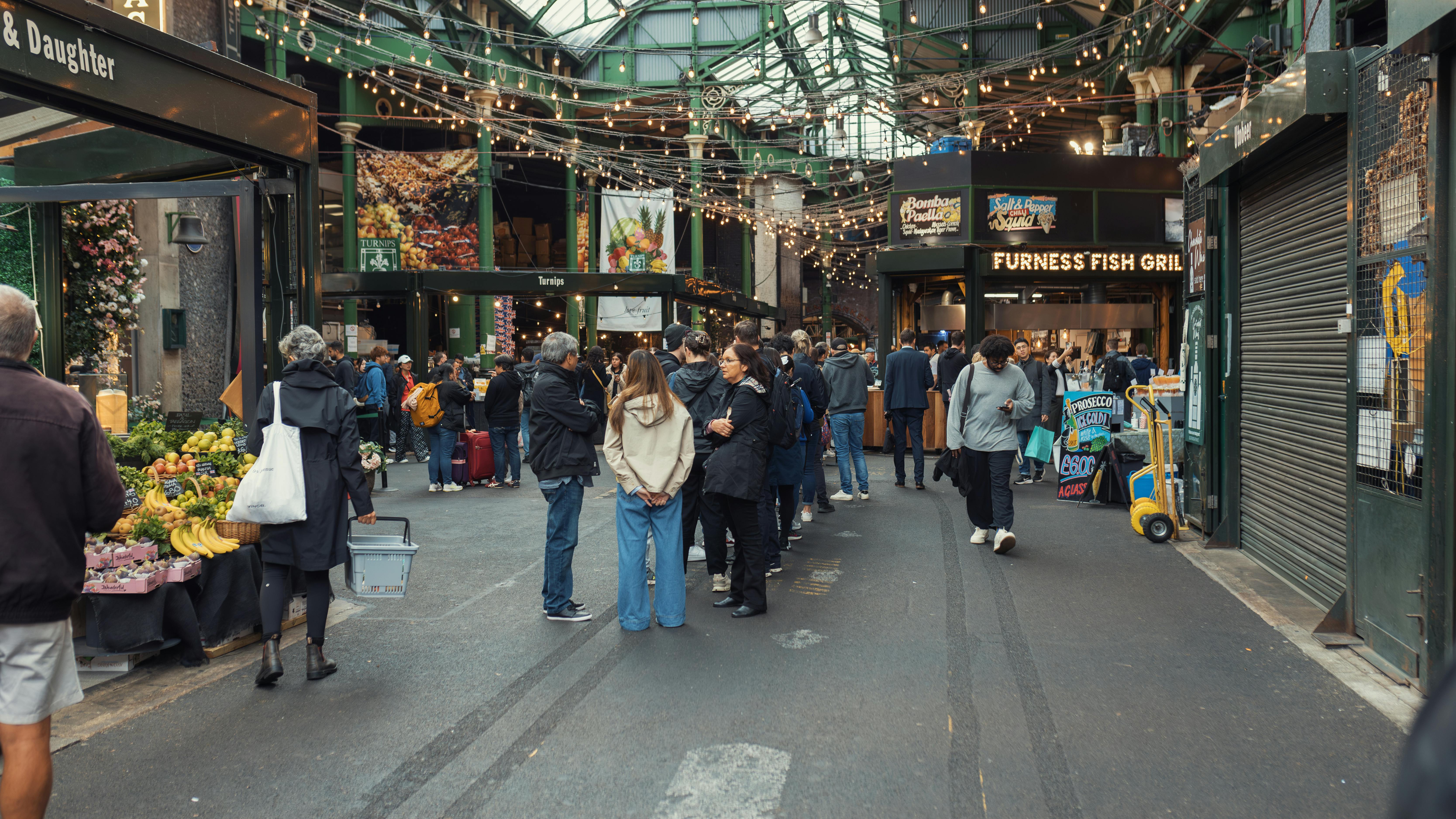 Borough Market near Sea Containers London. 