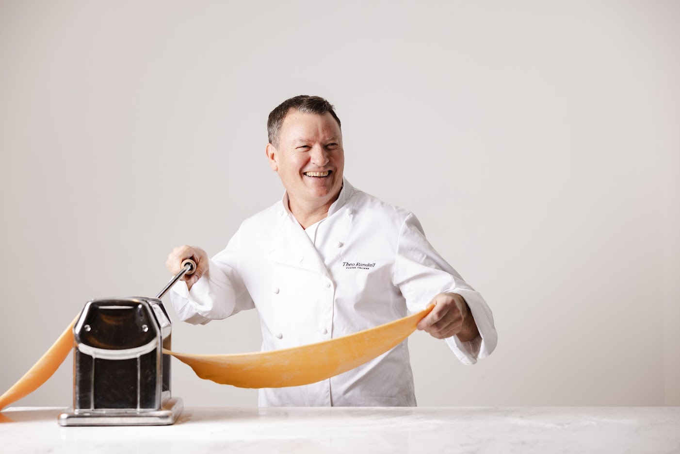 Theo making fresh pasta 