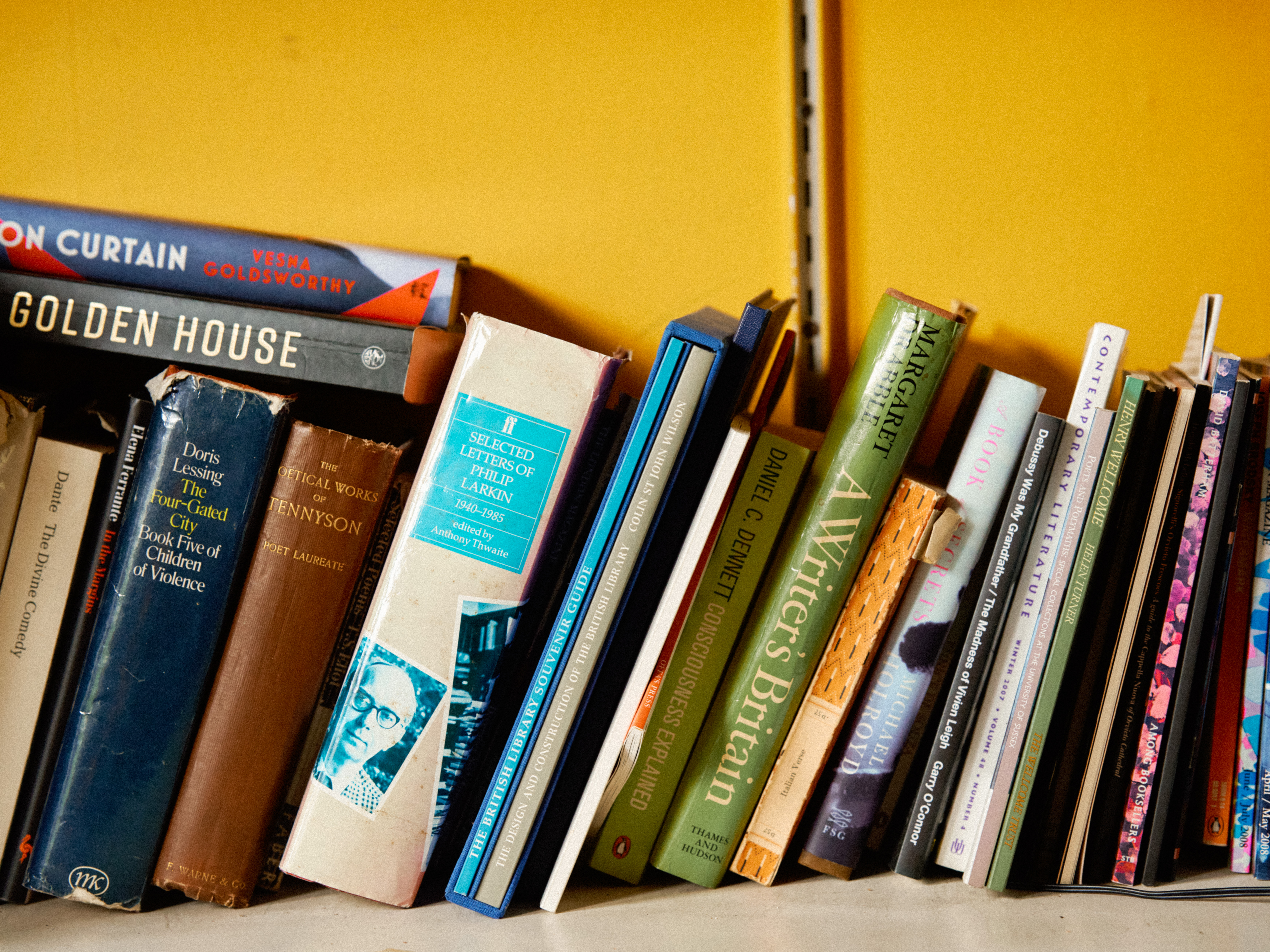 A bookshelf at Margaret Drabble's house. 