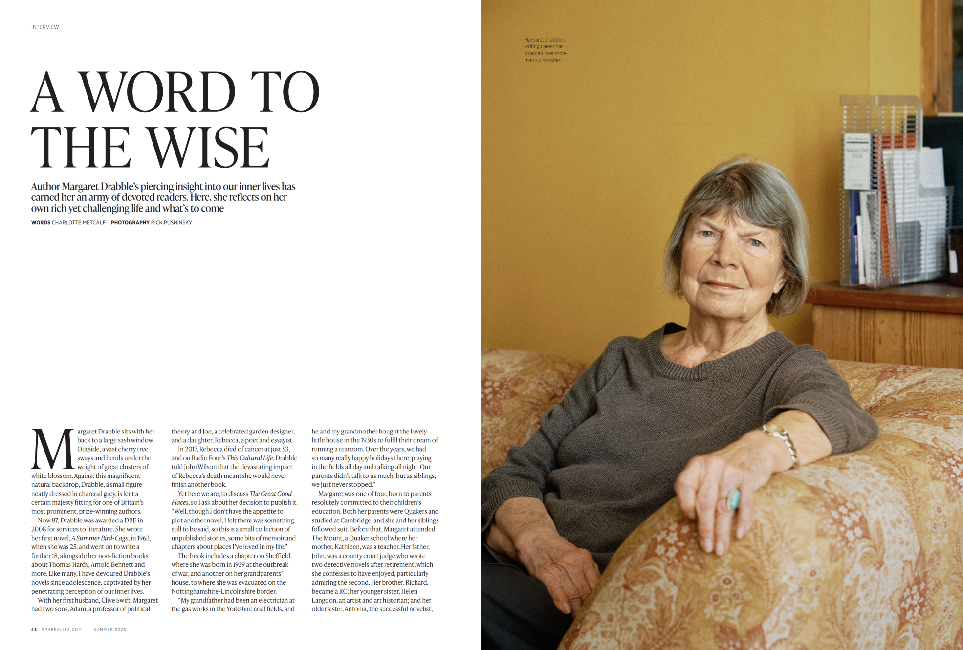 SPHERE Summer Magazine - Margaret Drabble