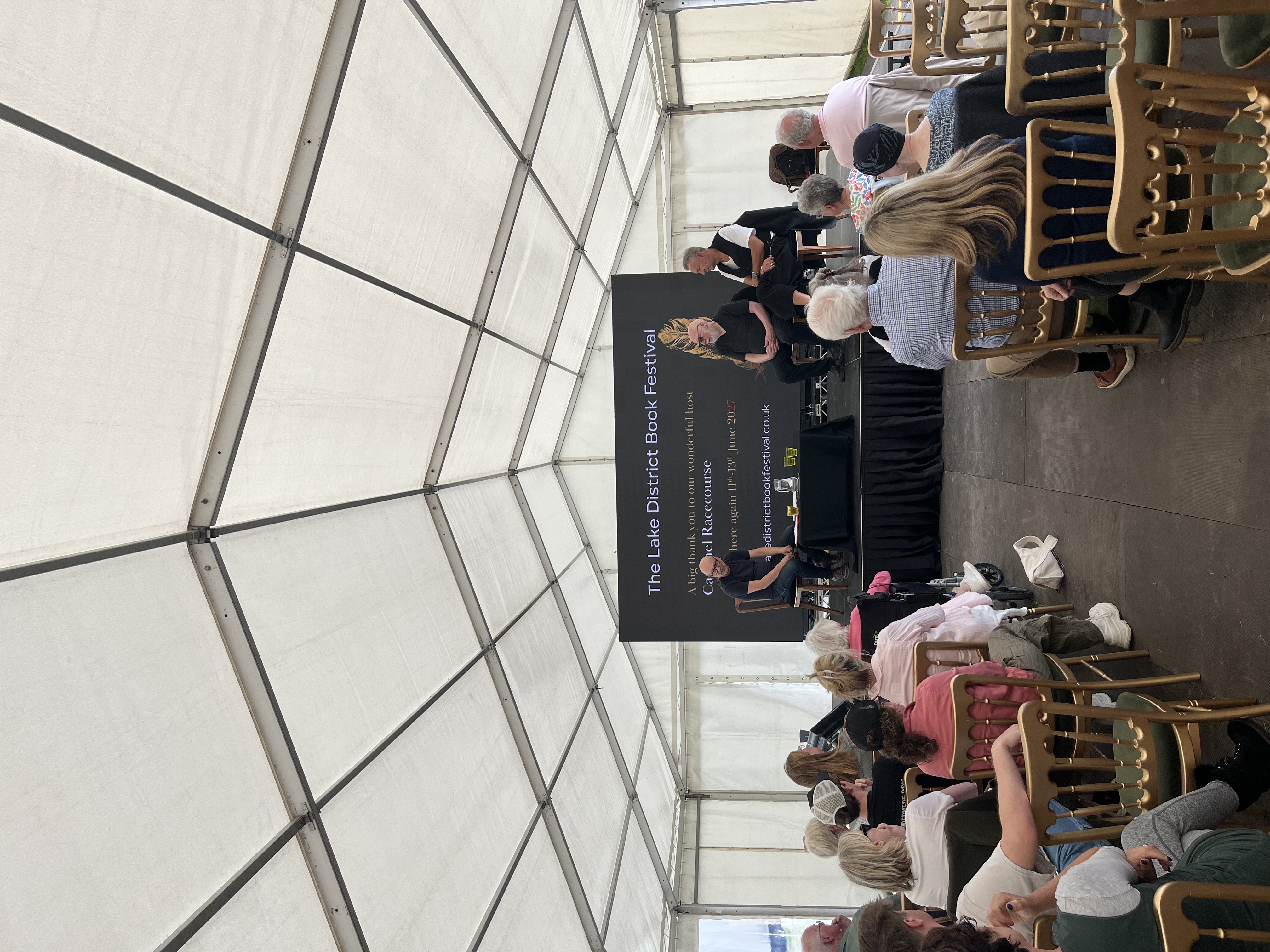 The stage at the Lake District Book Festival.