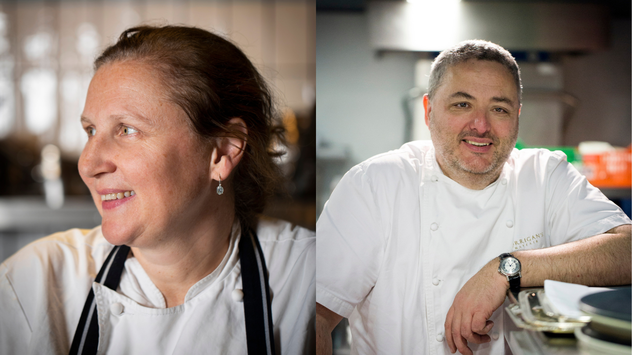 Angela Hartnett and Richard Corrigan, FT Weekend Festival.