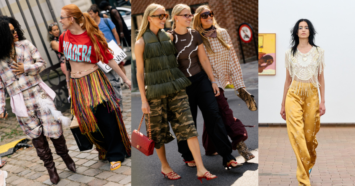 Fringing at fashion week.