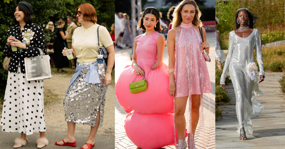 Sequins at fashion week. 
