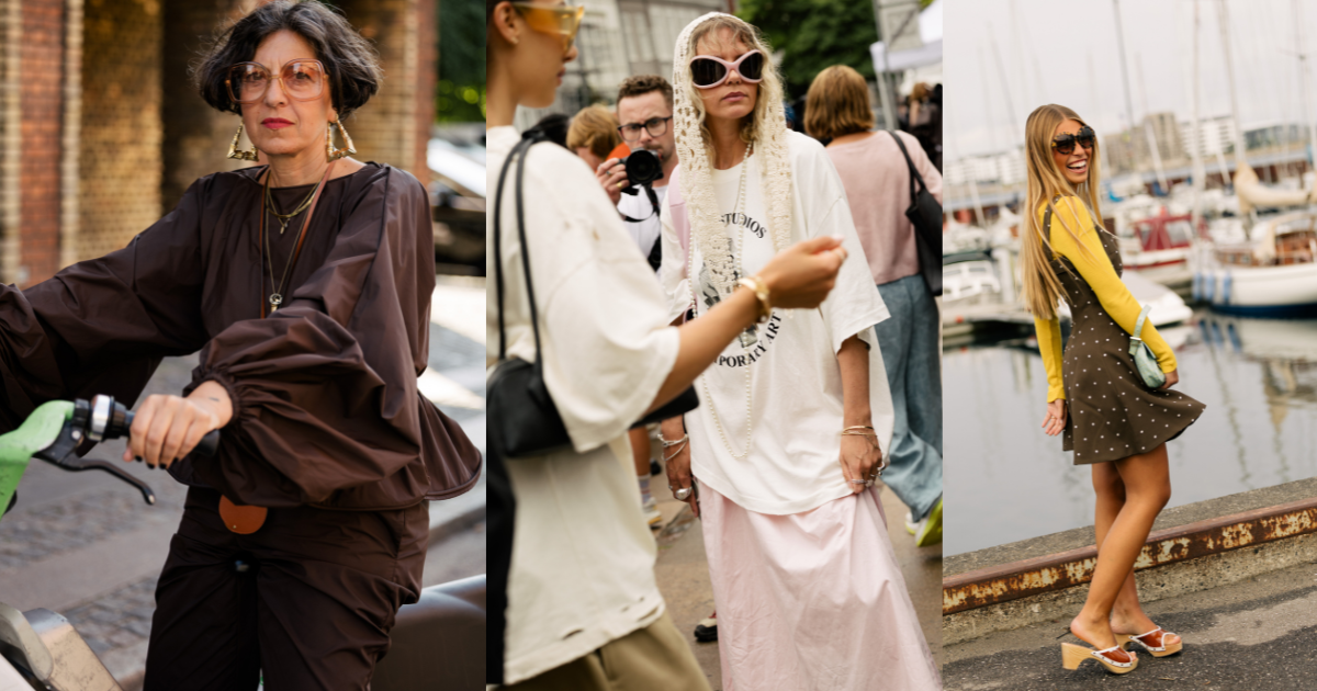 Glasses at fashion week. 