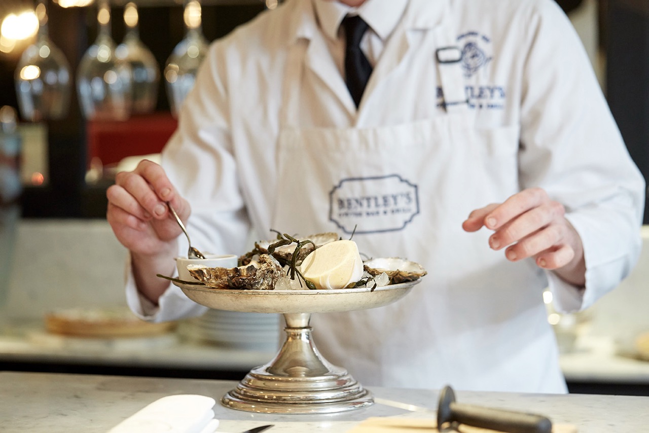 Oysters, chefs table. 