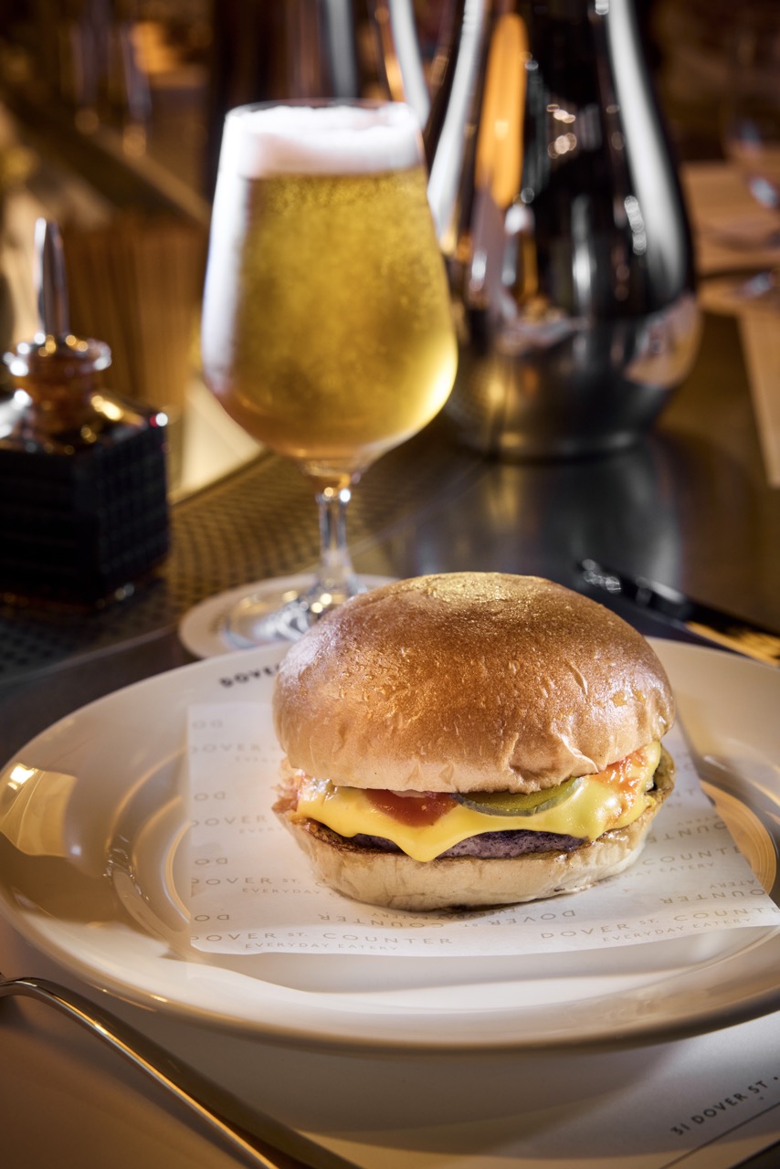 Burger, chefs table. 