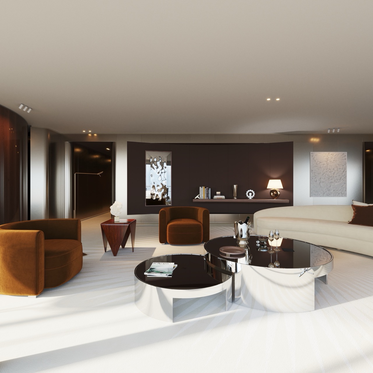 Suite living room, luxuy cruises. 