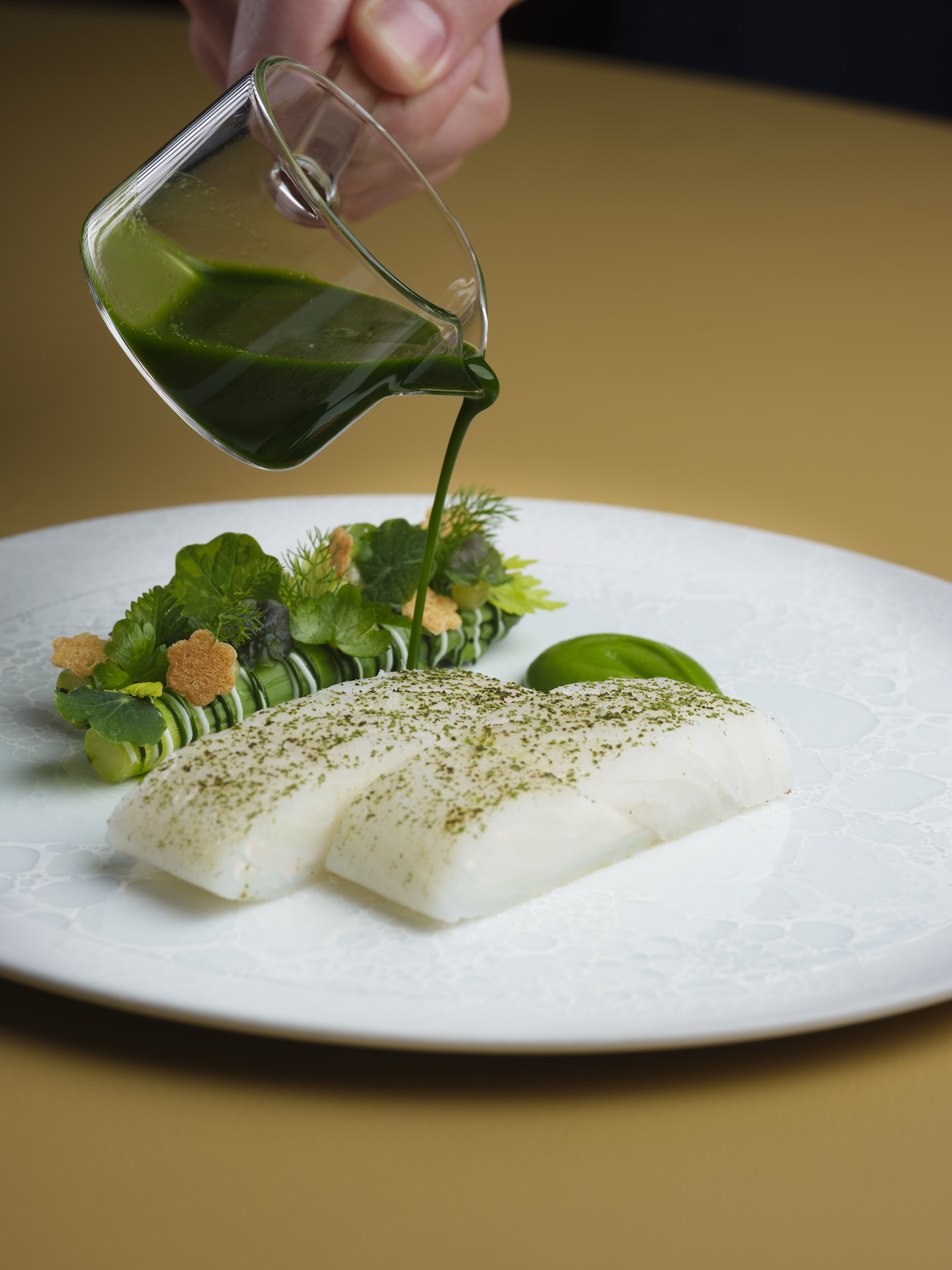 Bonheur by Matt Abé - Cornish turbot dish. 