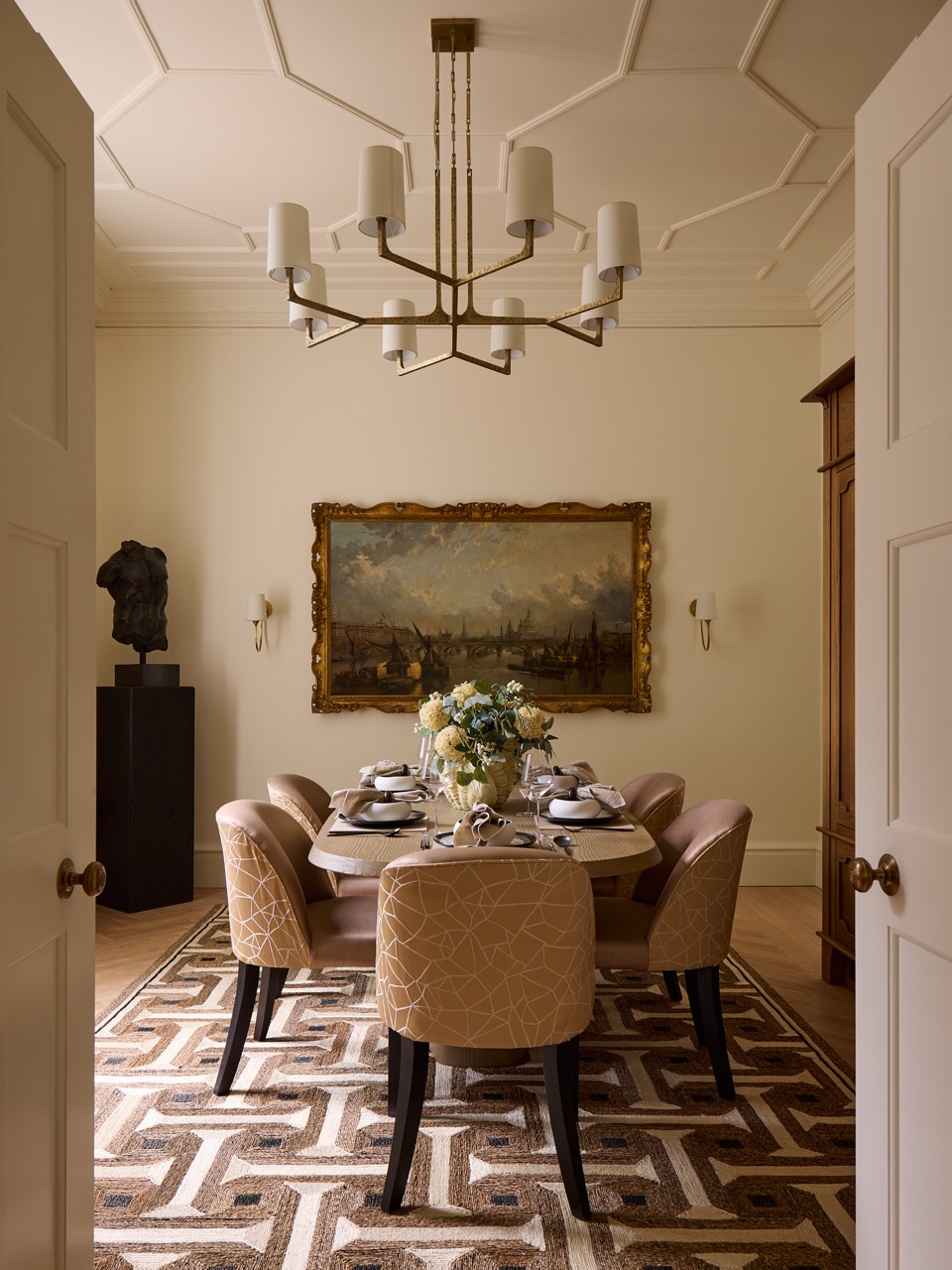 Martin Kemp Design led the interiors, Kensington Palace Gardens. 