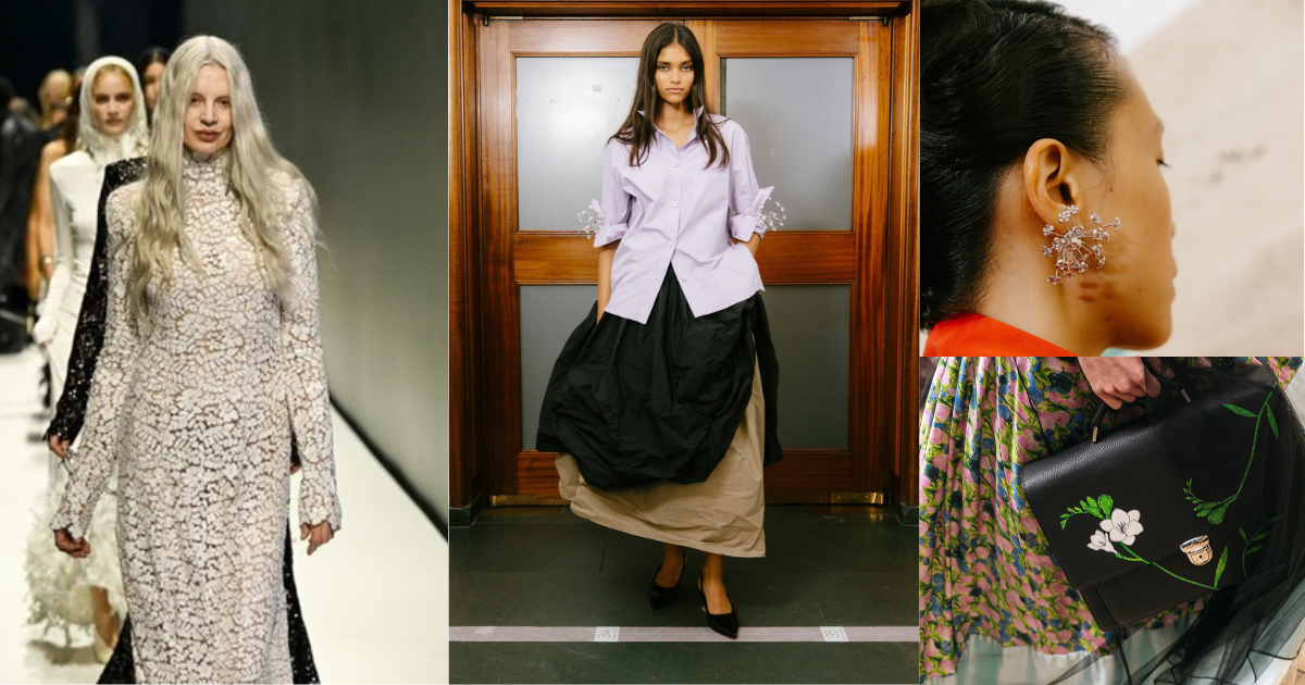 Florals at London Fashion Week. 