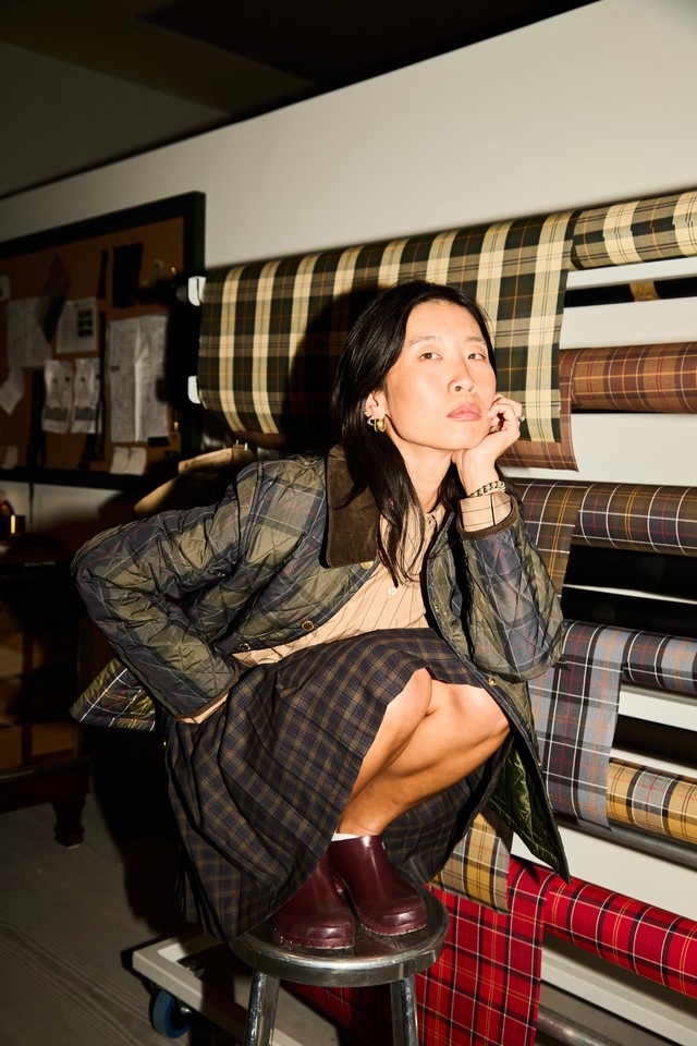 Barbour's Tartan Reimagined exhibition, London Fashion Week. 