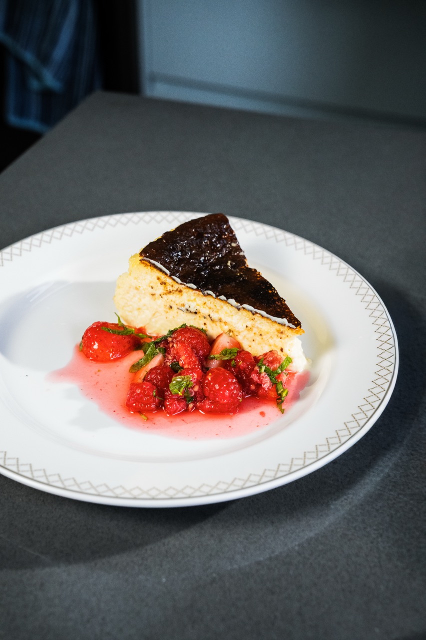 Jocky Petrie basque cheesecake. 