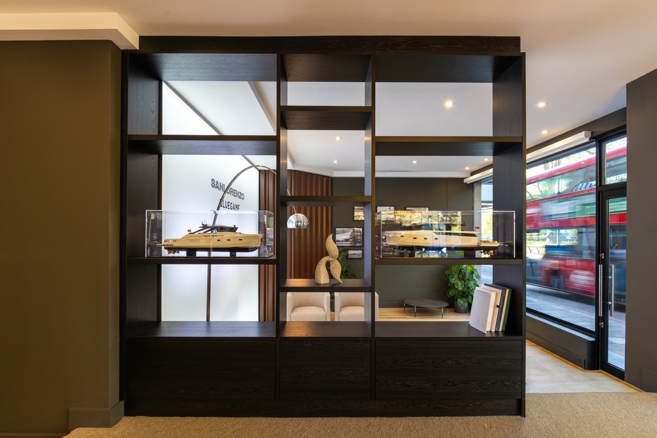 Sanlorenzo showroom Mayfair. 