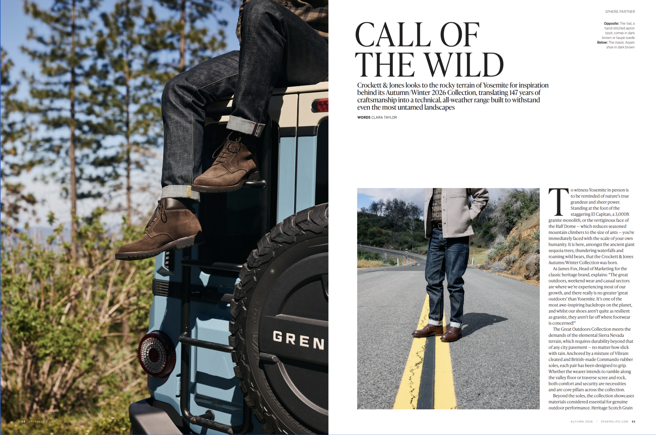SPHERE autumn issue, Crockett & Jones. 