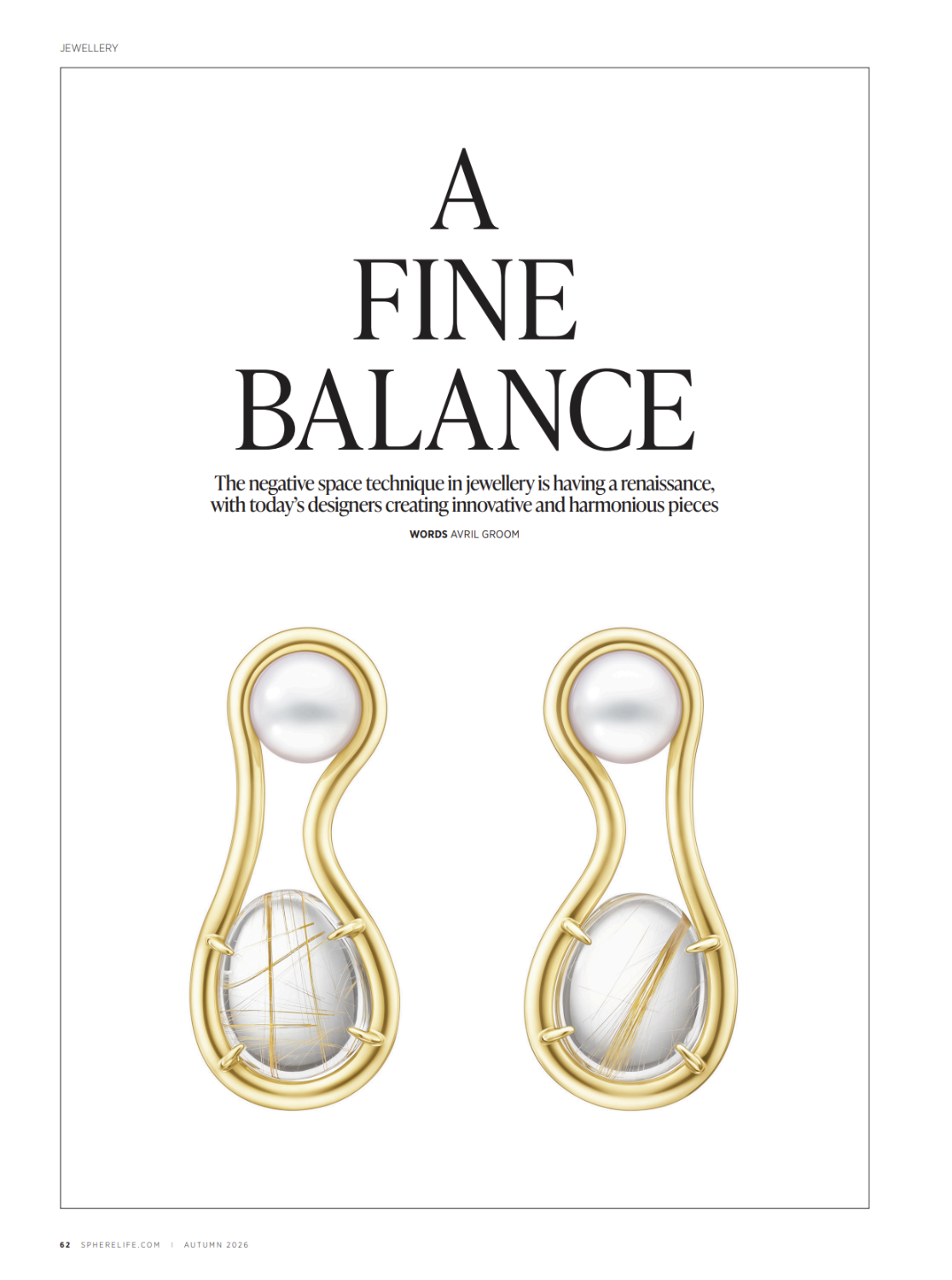 Jewellery, SPHERE autumn issue. 