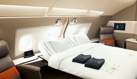Singapore Airlines amenity kits. 