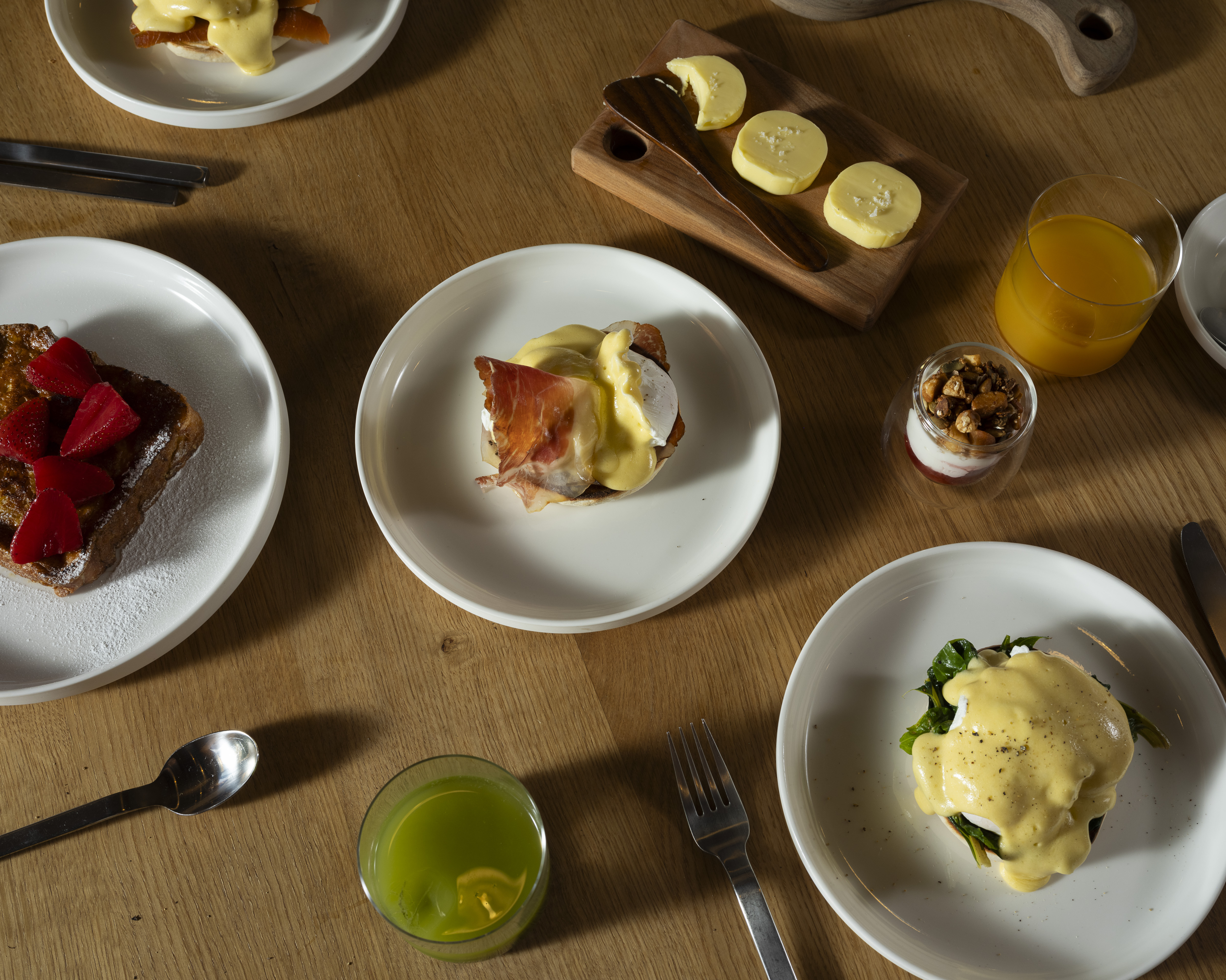 female chefs selection of breakfasts at fowlecombe, elly wentworth