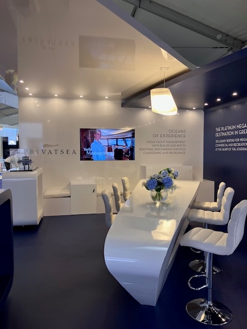 PrivatSea's stand at the Monaco Yacht Show.