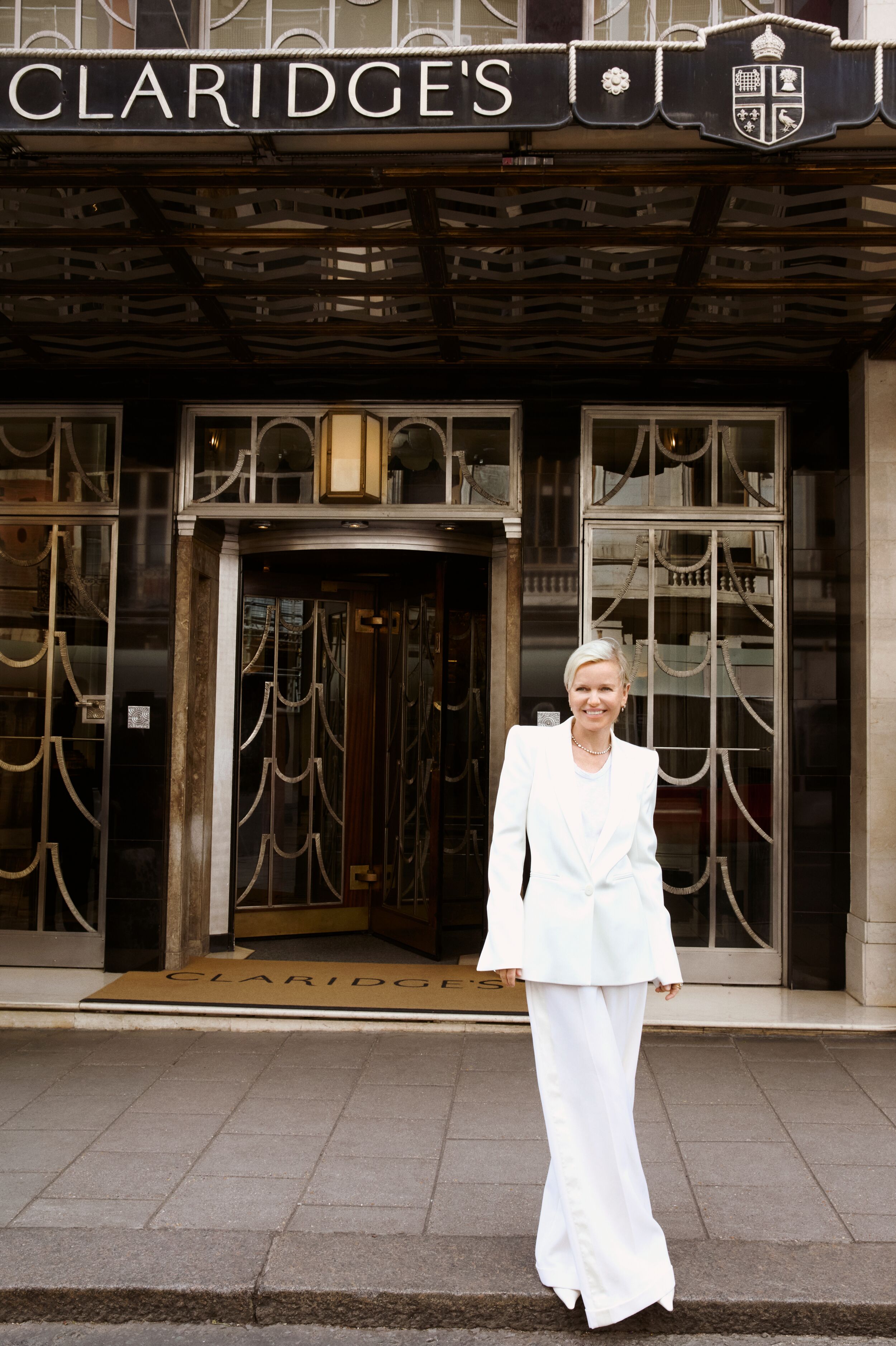 Dr Barbara Sturm outside of Claridge's