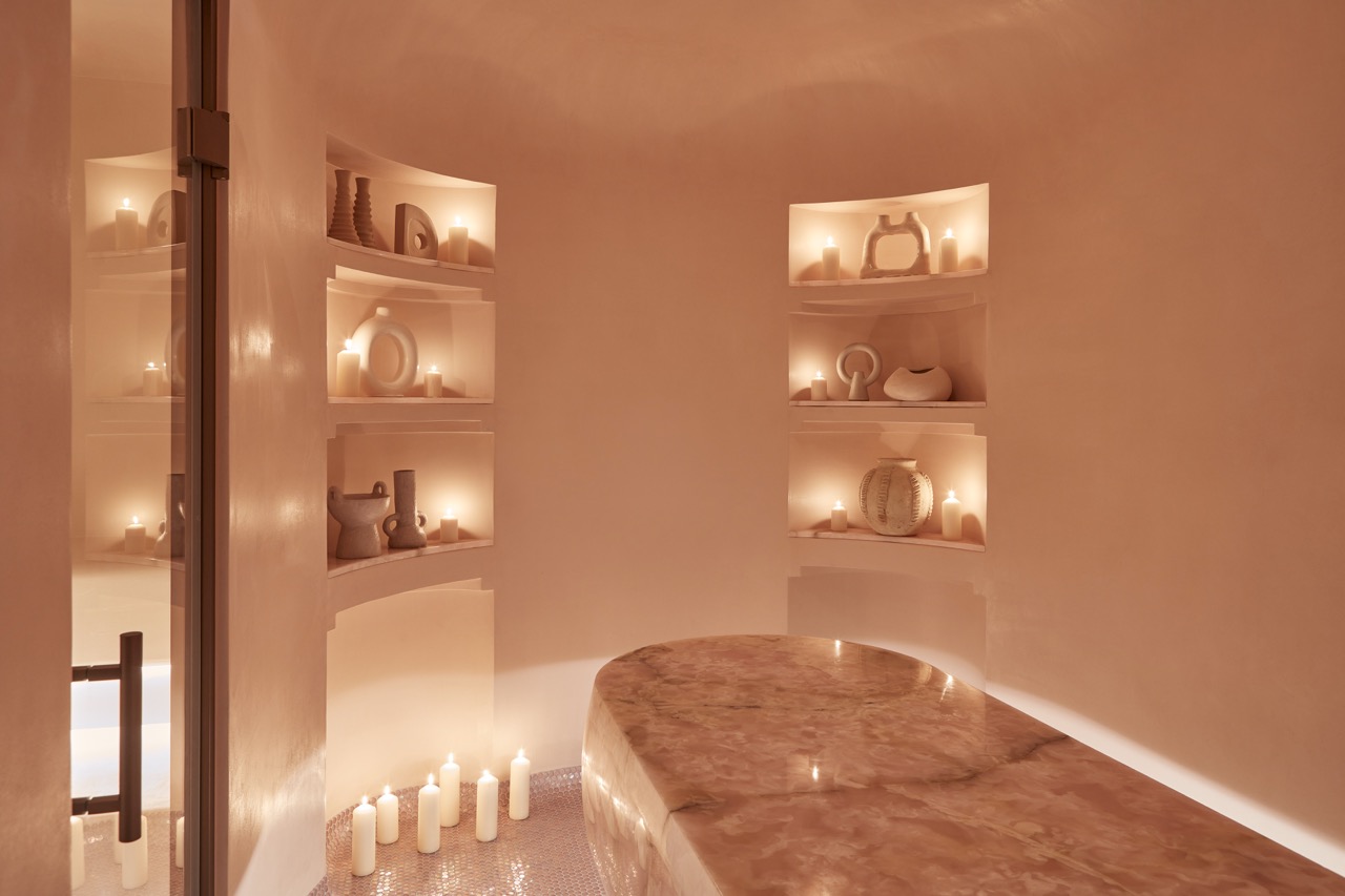 The pink room at Claridge's Spa, Barbara Sturm. 