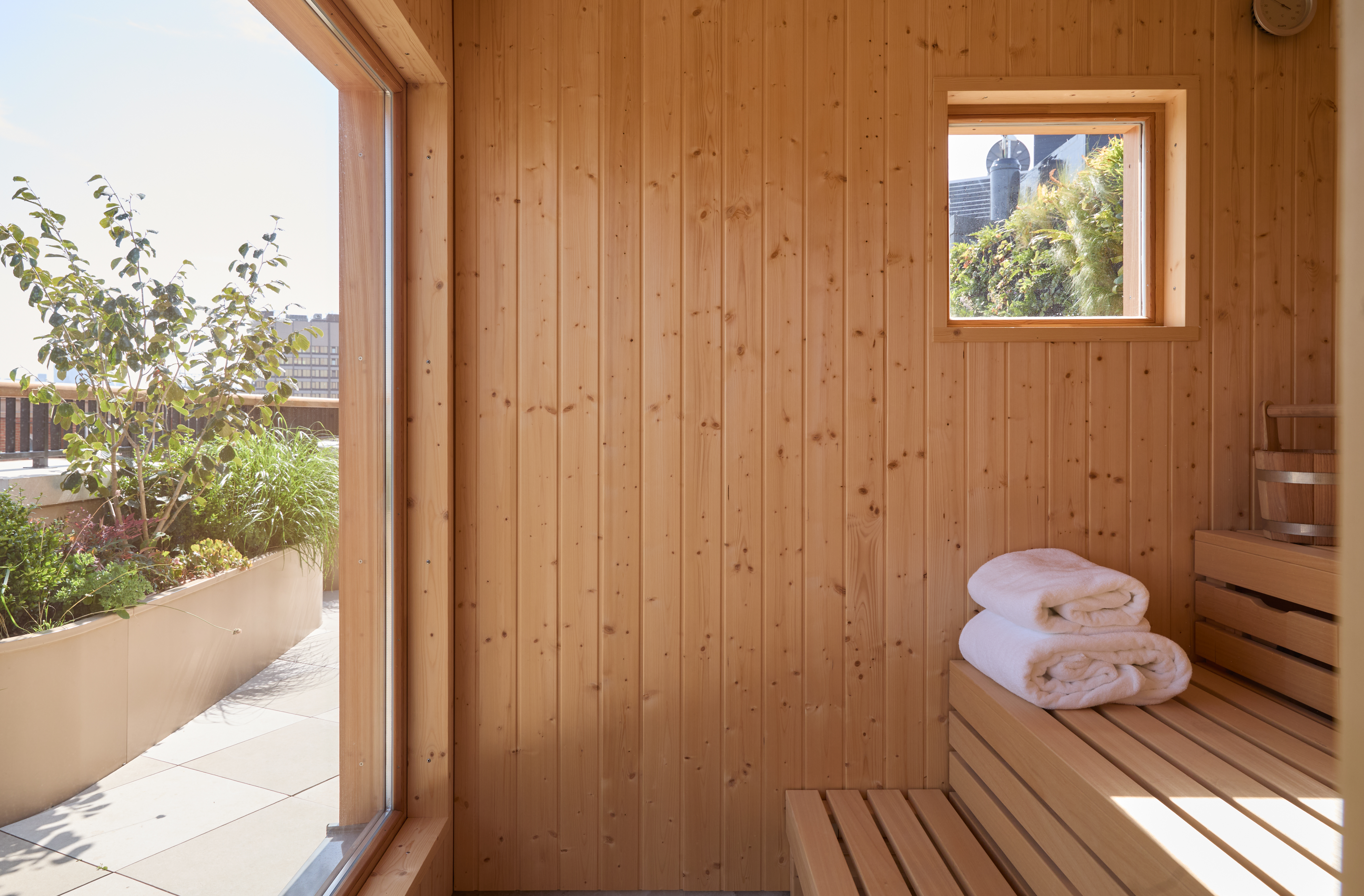 the newman hotel private sauna on the penthouse