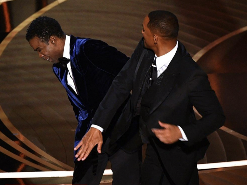 Will Smith slaps Chris Rock on stage at the Academy Awards