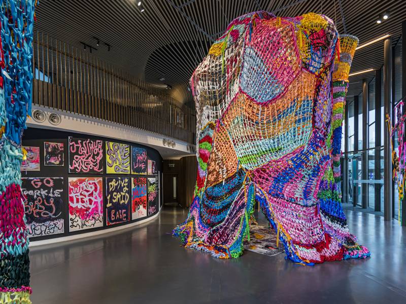 Matty Bovan's "Ribbons" exhibition at Now Gallery