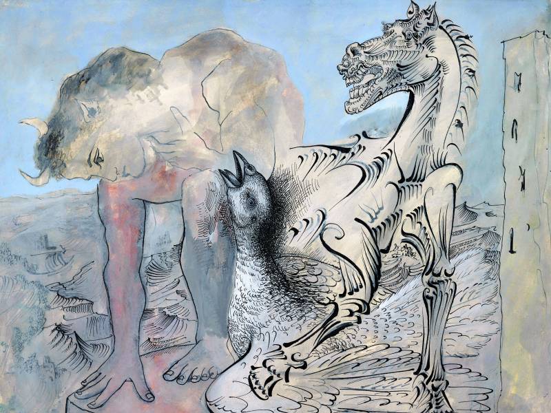 Picasso Drawings Exhibition Centre Pompidou - Faune cheval et oiseau