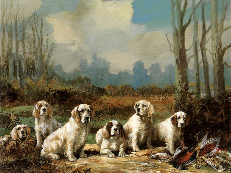 The King’s Spaniels’ by Reuben Ward Binks in a history of the royal dogs