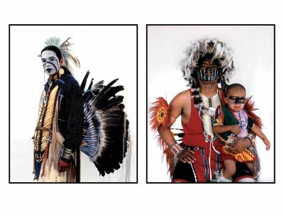 Left: Micki Free, a Grammy-award winning artist of Comanche and Cherokee descent, at the American Indian Arts Celebration in the Everglades, Florida Right: Construction worker Little Man has been a dancer for more than 30 years 52006-2