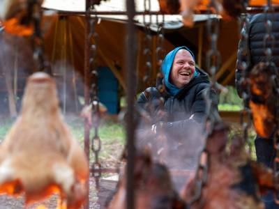 Tom Kerridge outdoor cooking at Wilderness Reserve