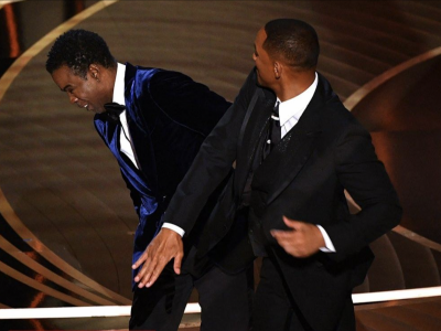 Will Smith slaps Chris Rock on stage at the Academy Awards