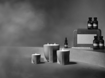 Rick Owens Aesop candle and fragrance
