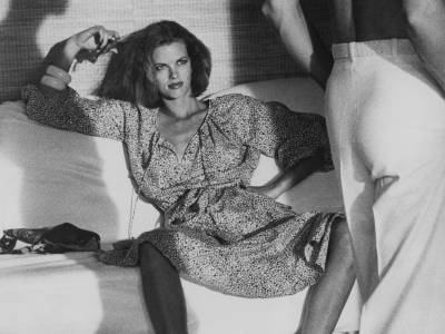 Helmut Newton, Model Lisa taylor in Saint-Tropez, 1975, Vogue