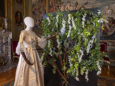 Bridgerton Ballgowns at Blenheim Palace - Ballgown and vines