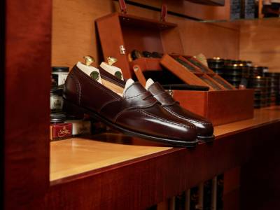 Crockett & Jones 77 Jermyn Street - yale loafers at the new store