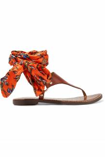 Sam Edelman Giliana leather and printed satin sandals, £95, net-a-porter.com 