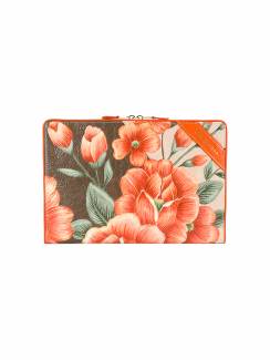 Balenciaga Orange blanket flower print clutch bag, £595, brownsfashion.com