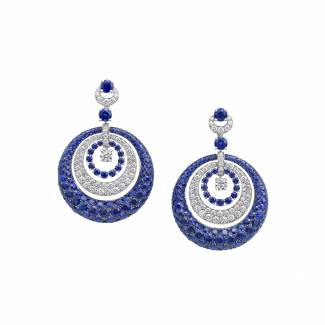 Bombé sapphire earrings by Graff