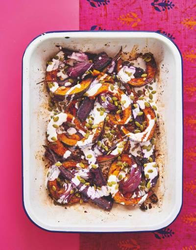 Bengali Roasted squash with carrots India Express