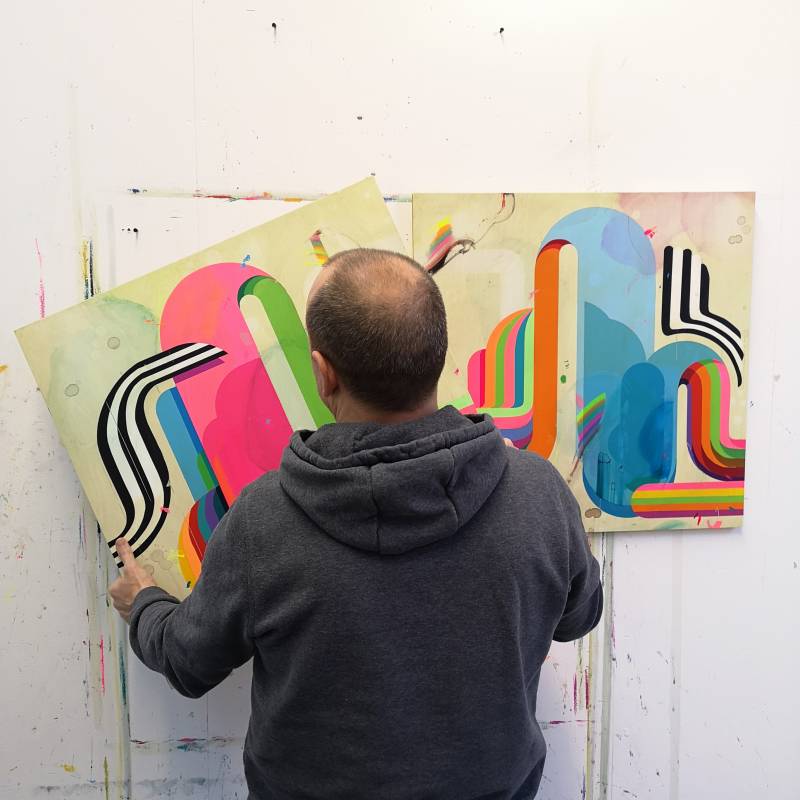 Artist Nick Grindrod, Reimagining Colour, Maddox