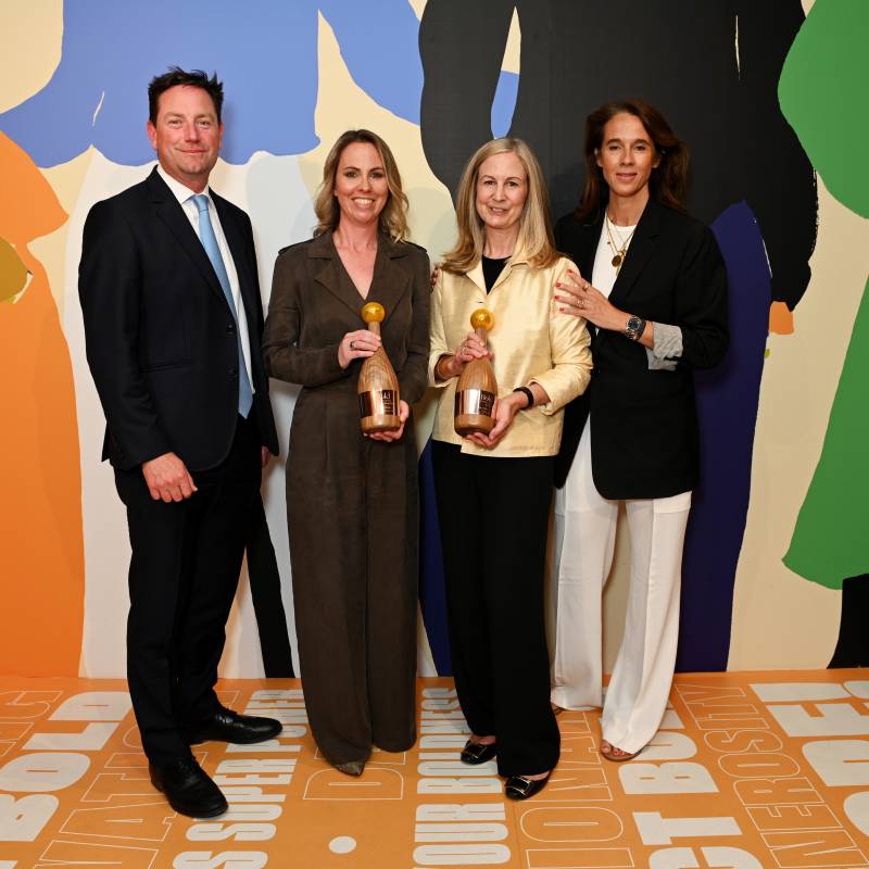 Alexei Rosin, Tessa Clarke, Karen Scofield-Seal and Carole Bildé at 2023 Veuve Clicquot Bold Woman Award Ceremony 