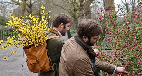 Oliver and Richard Gladwin foraging